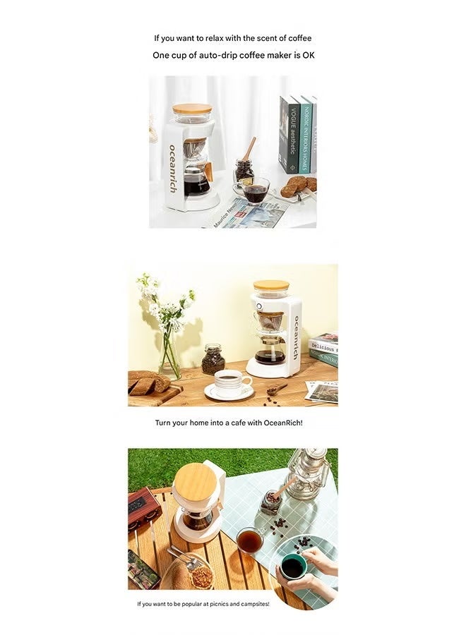 Oceanrich Small household fully automatic pour - over coffee maker with drip - type American - style brewing function - Image 4